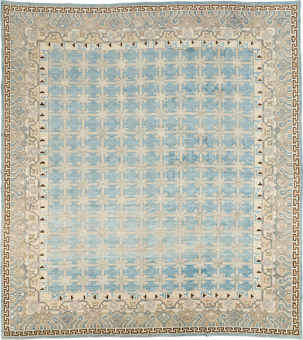 Modern East Turkestan Khotan Large Room Size Carpet, No.31342 - Staging