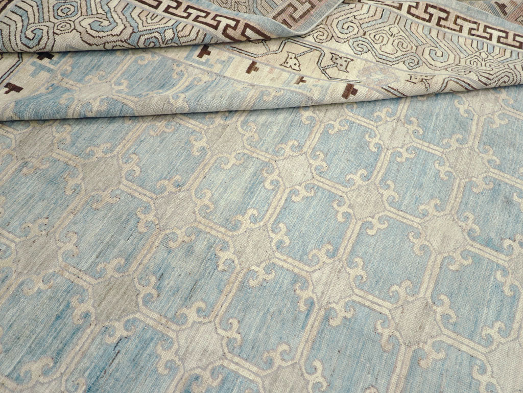 Modern East Turkestan Khotan Large Room Size Carpet, No.31342 - Staging