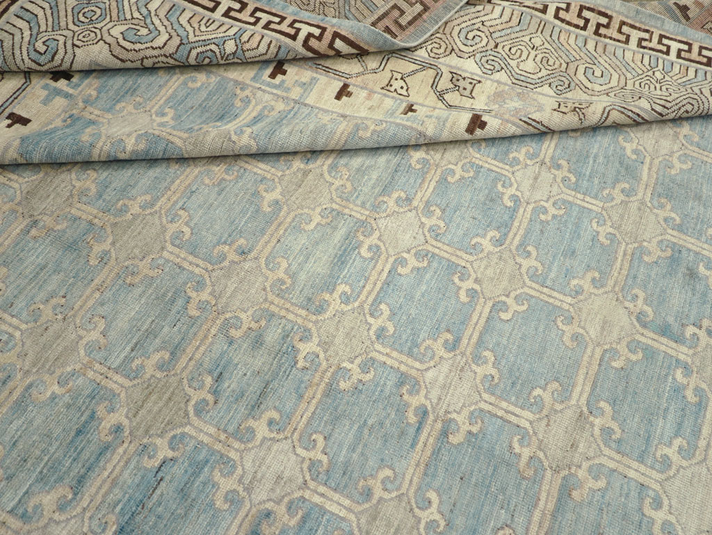 Modern East Turkestan Khotan Large Room Size Carpet, No.31342 - Staging