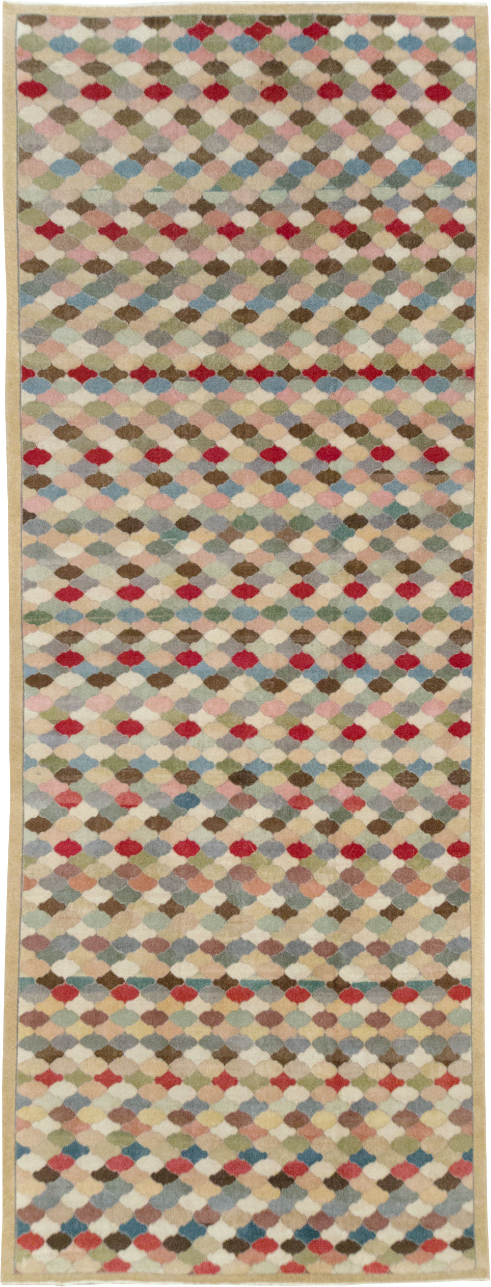 Vintage Turkish Anatolian Wide Gallery Runner, No.31351 - Staging