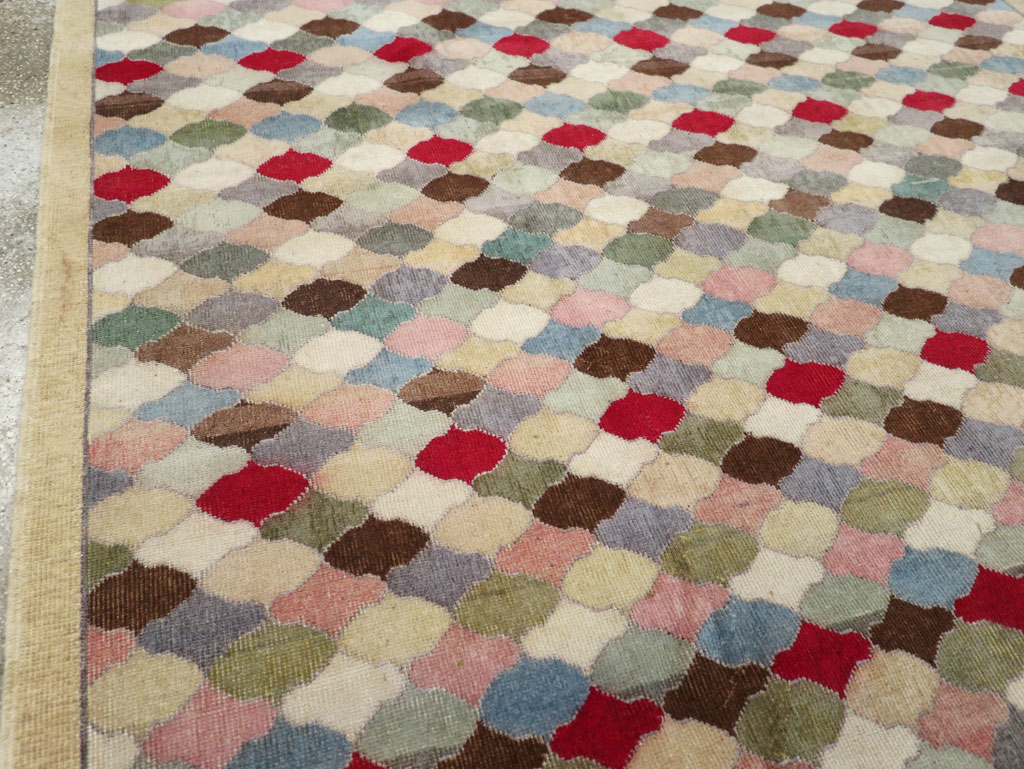 Vintage Turkish Anatolian Wide Gallery Runner, No.31351 - Staging