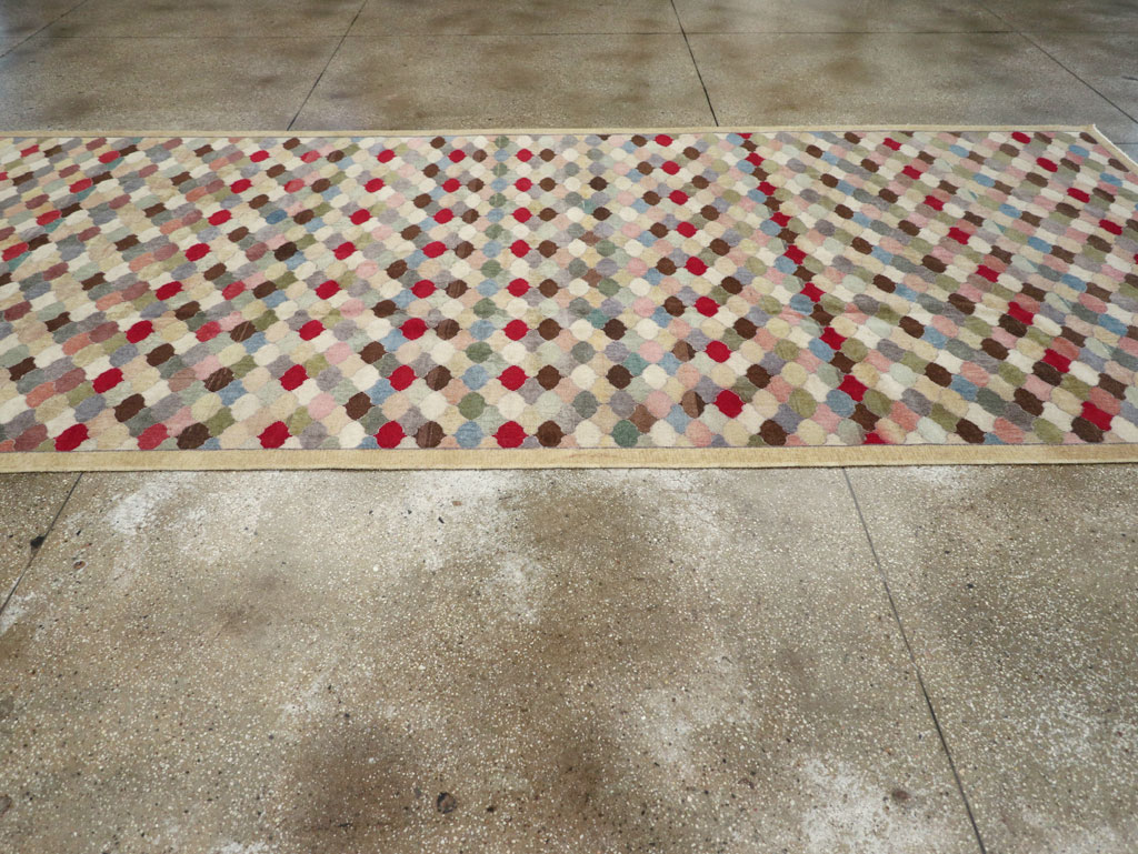 Vintage Turkish Anatolian Wide Gallery Runner, No.31351 - Staging