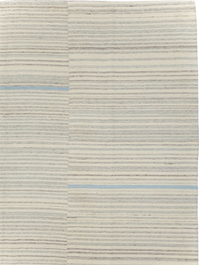 Contemporary Turkish Flatweave Kilim Room Size Carpet, No.31355 - Staging