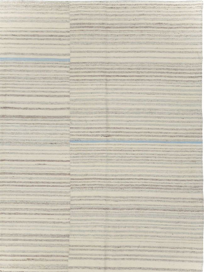 Contemporary Turkish Flatweave Kilim Room Size Carpet, No.31355 - Staging