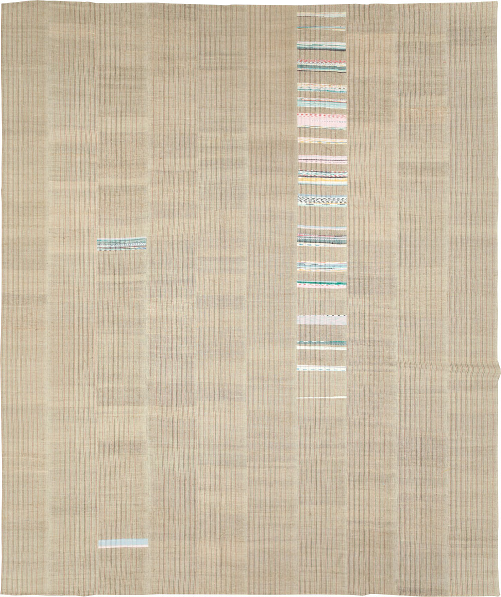 Modern Turkish Flatweave Large Room Size Carpet, No.31357 - Staging
