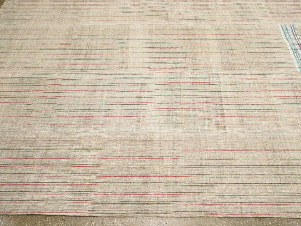 Modern Turkish Flatweave Large Room Size Carpet, No.31357 - Staging