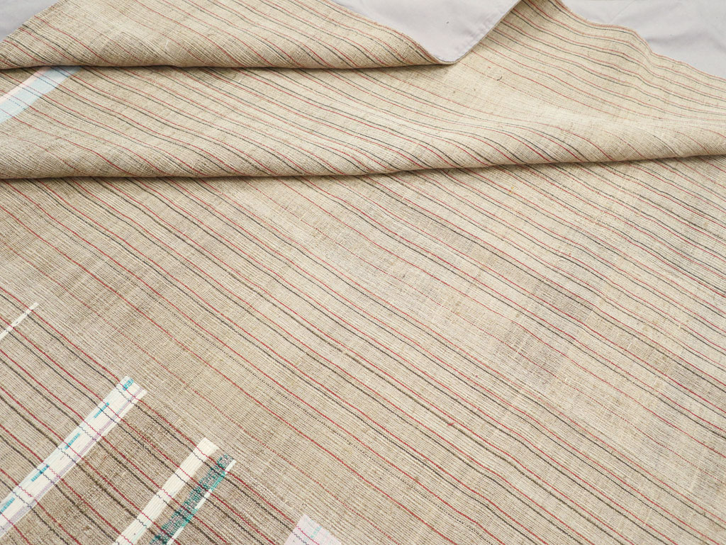 Modern Turkish Flatweave Large Room Size Carpet, No.31357 - Staging