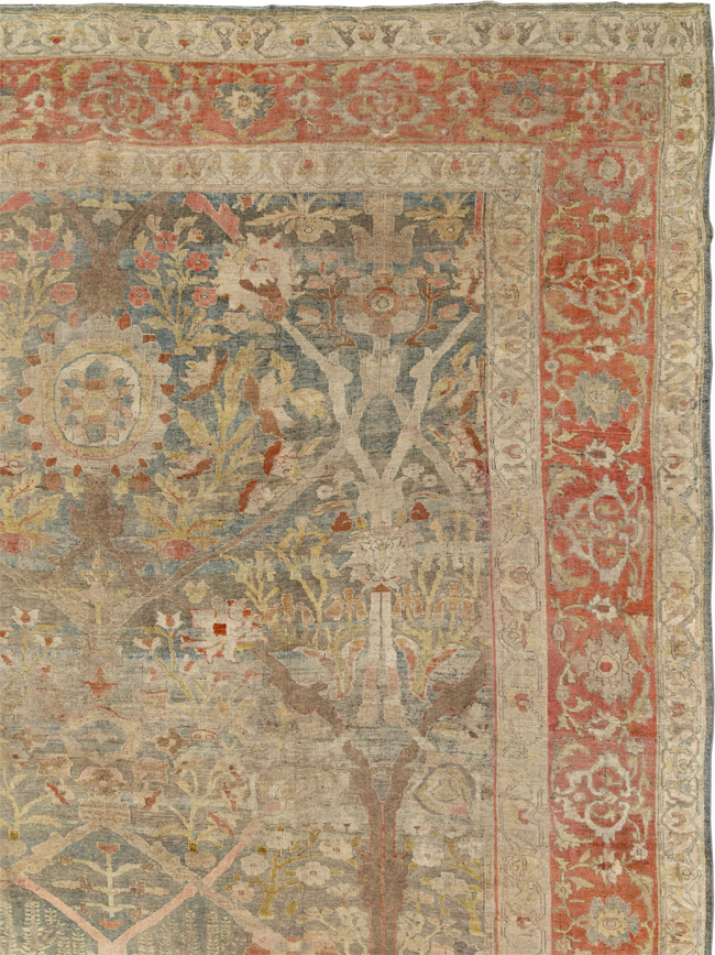 Antique Persian Bidjar Oversize Carpet, No.31358 - Staging