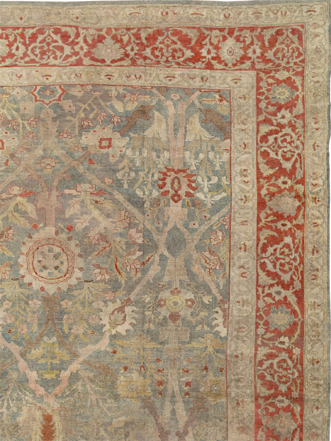 Antique Persian Bidjar Oversize Carpet, No.31358 - Staging