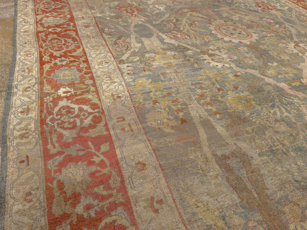 Antique Persian Bidjar Oversize Carpet, No.31358 - Staging