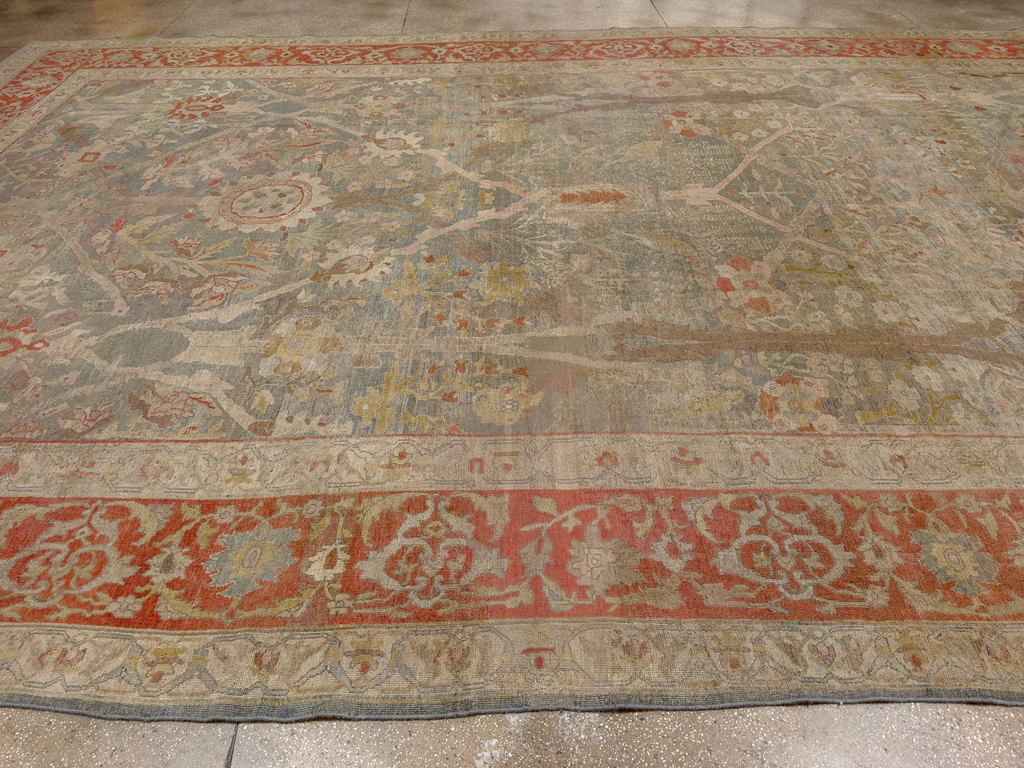 Antique Persian Bidjar Oversize Carpet, No.31358 - Staging