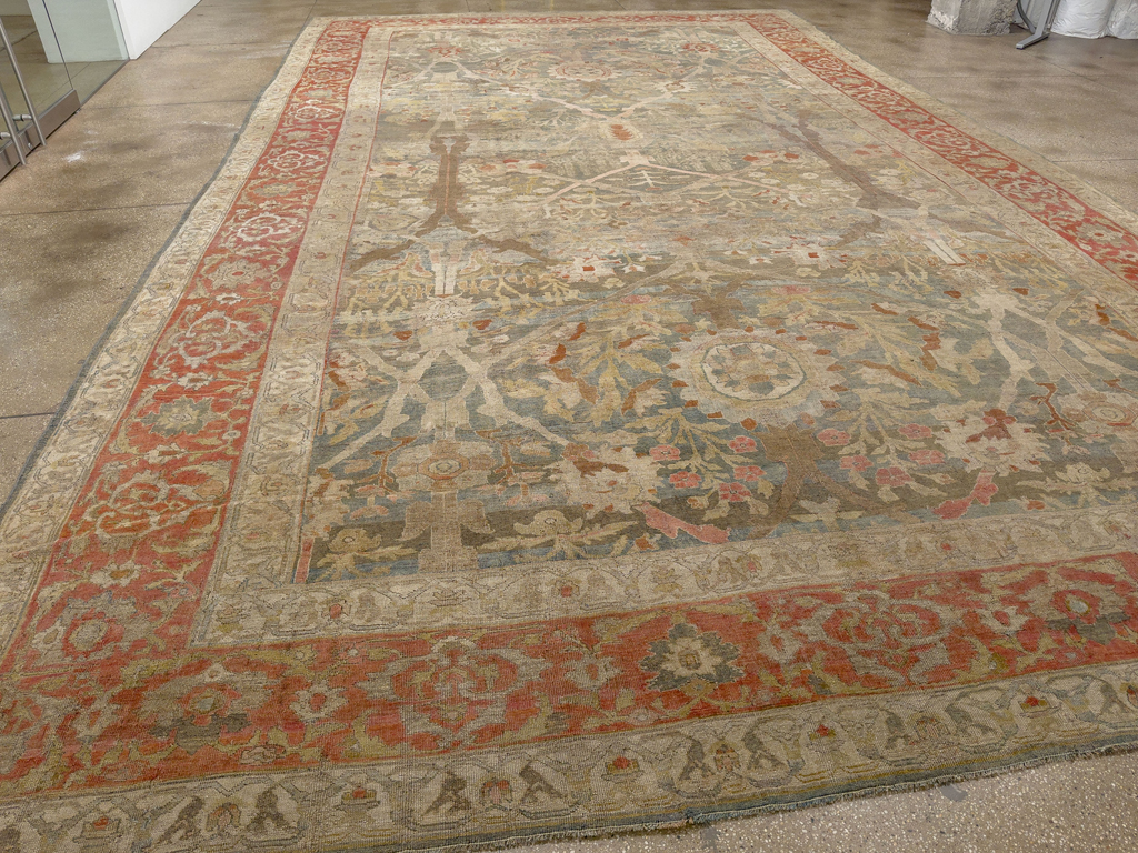 Antique Persian Bidjar Oversize Carpet, No.31358 - Staging