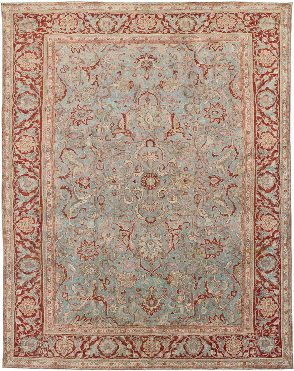 Antique Persian Malayer Room Size Carpet, No.31369 - Staging