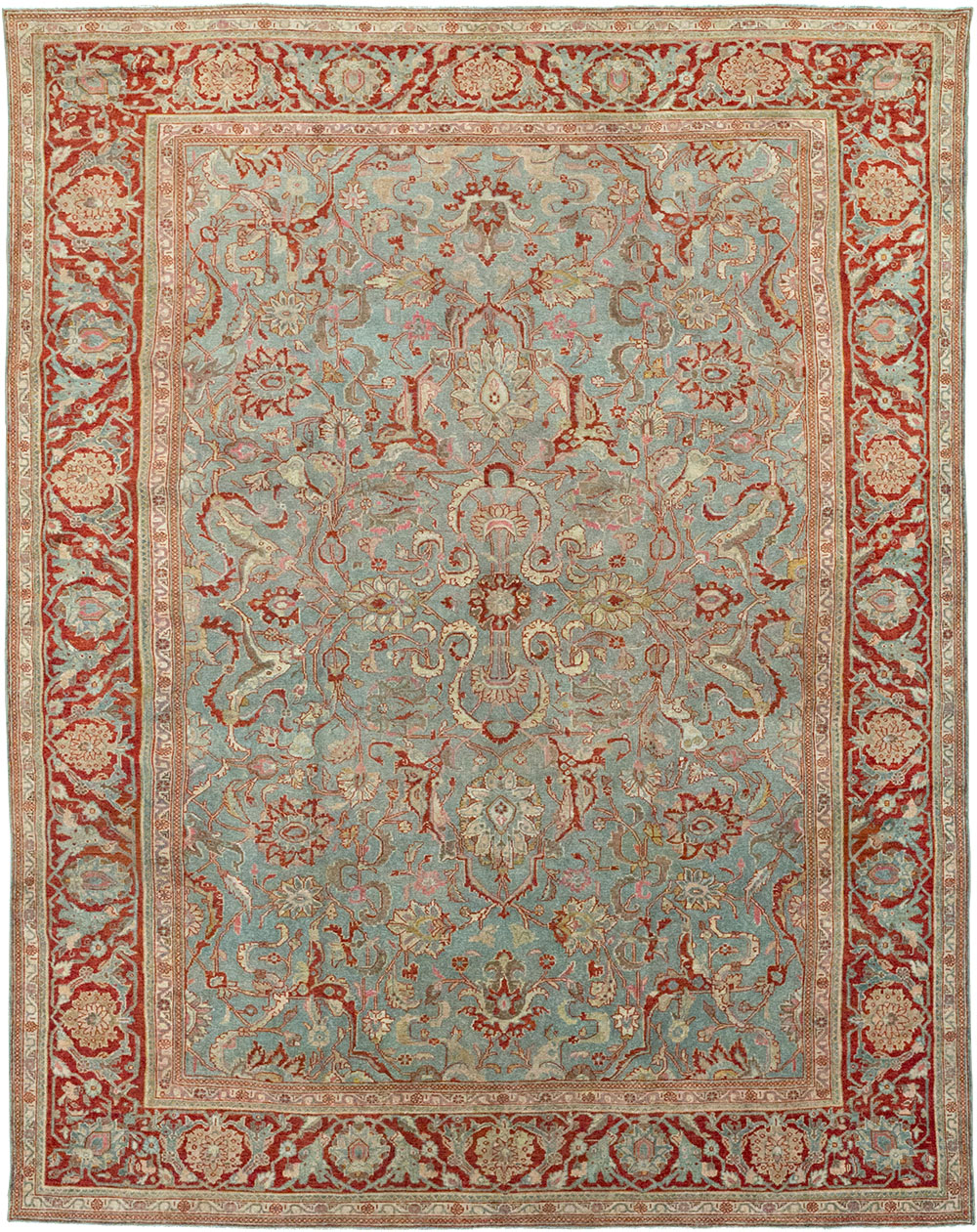 Antique Persian Malayer Room Size Carpet, No.31369 - Staging