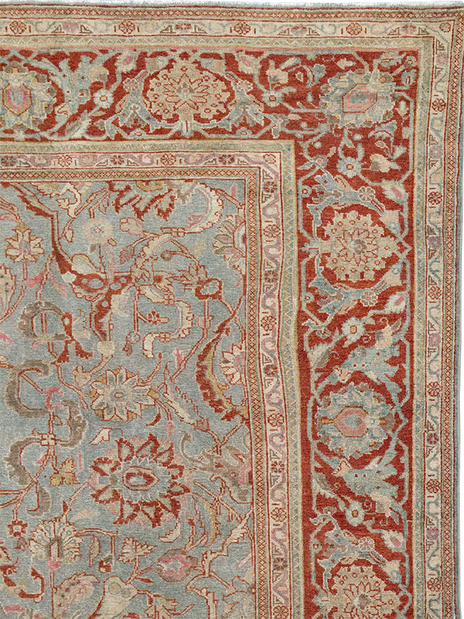 Antique Persian Malayer Room Size Carpet, No.31369 - Staging