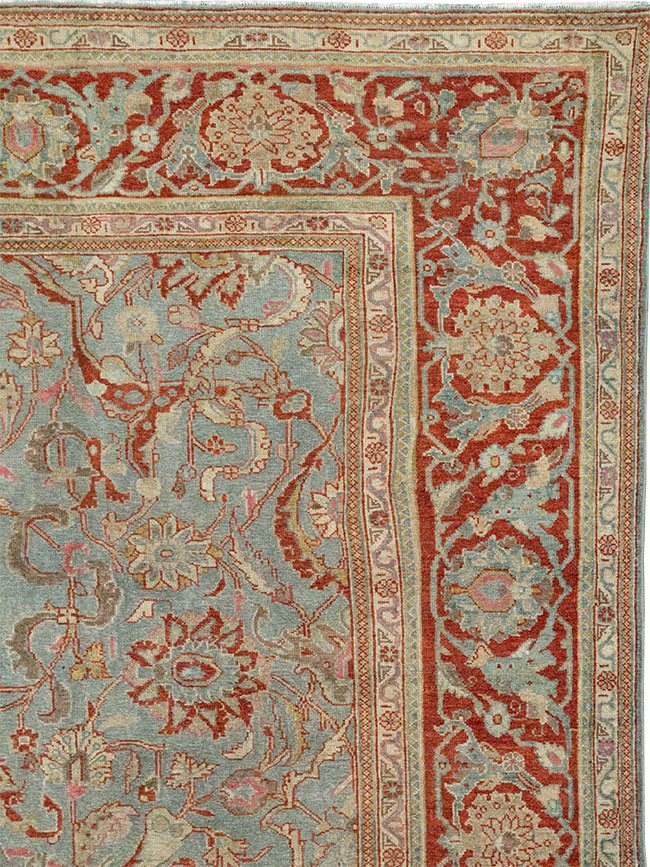 Antique Persian Malayer Room Size Carpet, No.31369 - Staging