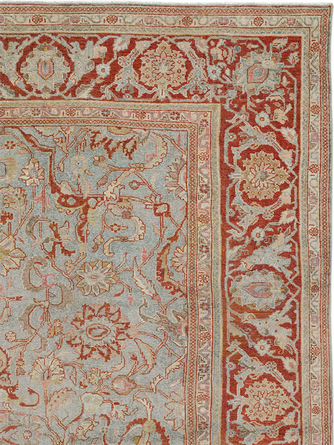 Antique Persian Malayer Room Size Carpet, No.31369 - Staging