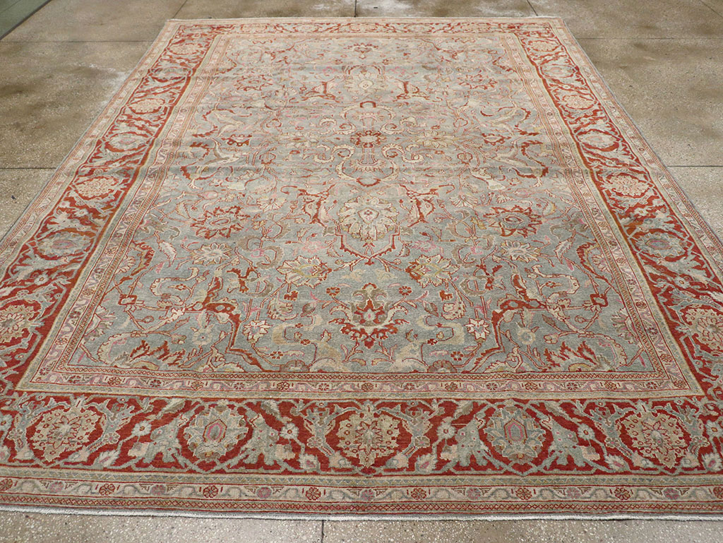 Antique Persian Malayer Room Size Carpet, No.31369 - Staging