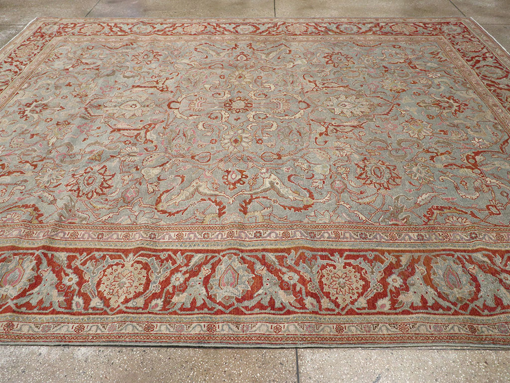 Antique Persian Malayer Room Size Carpet, No.31369 - Staging