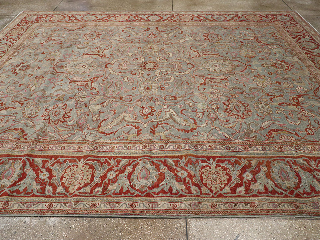 Antique Persian Malayer Room Size Carpet, No.31369 - Staging