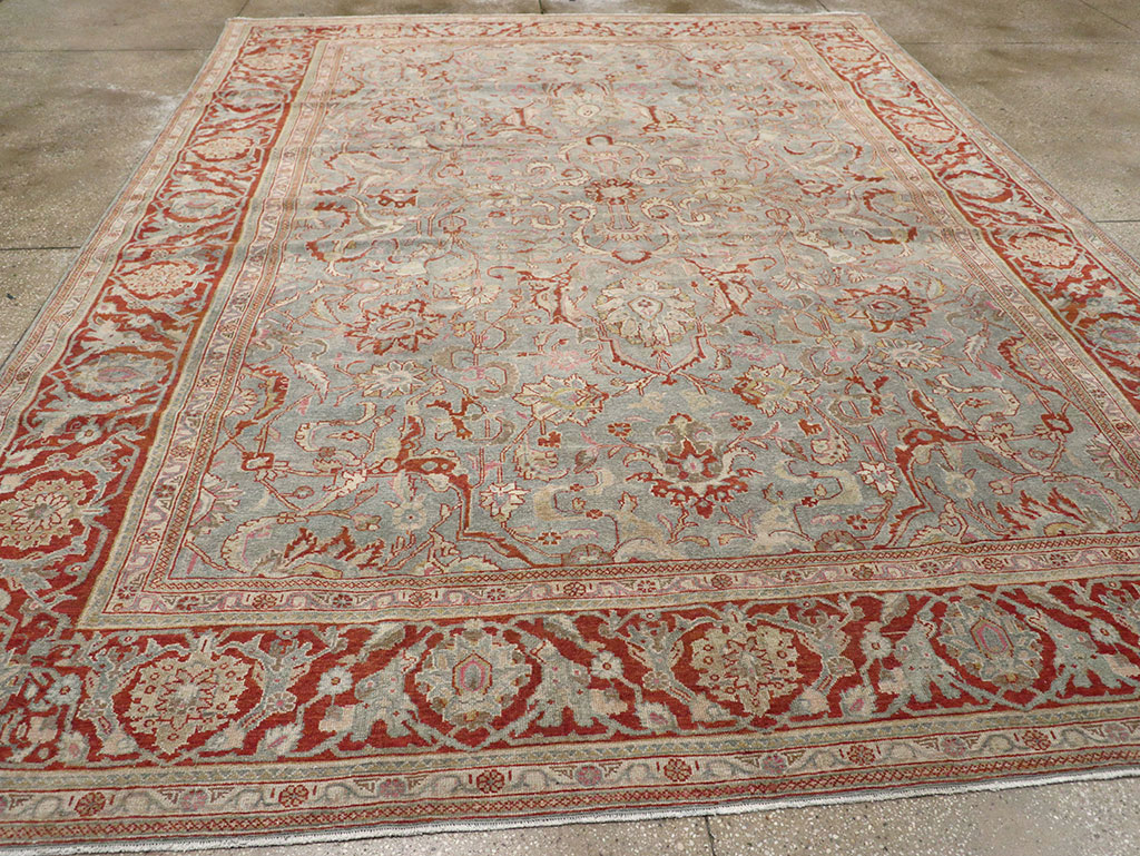 Antique Persian Malayer Room Size Carpet, No.31369 - Staging