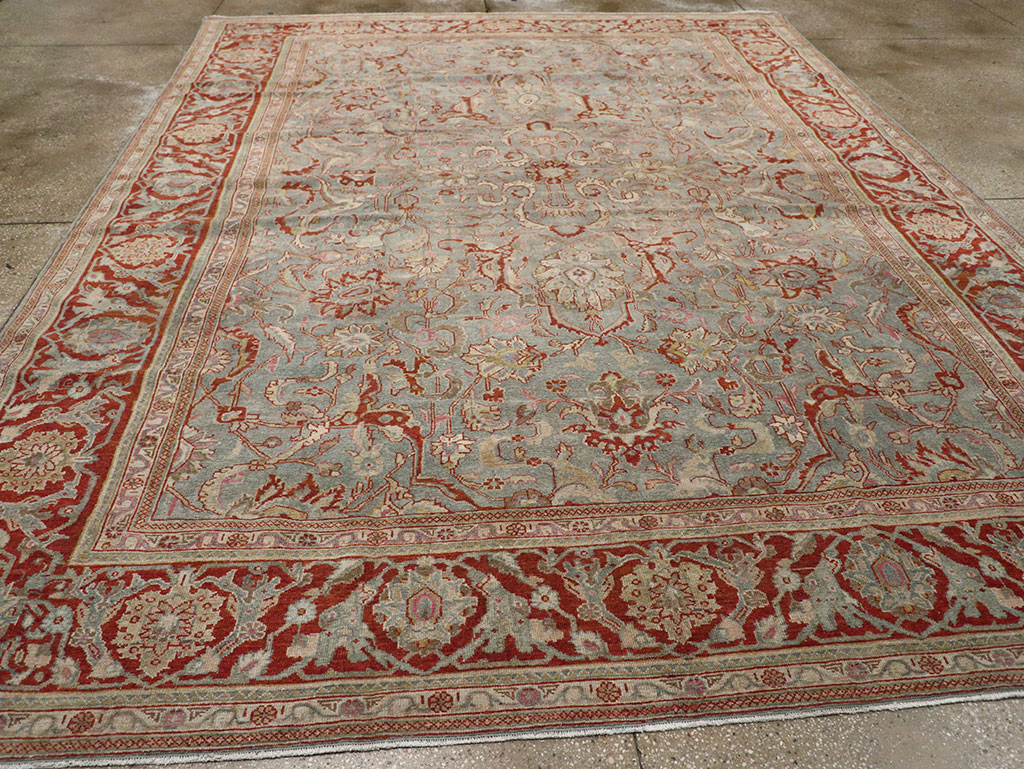 Antique Persian Malayer Room Size Carpet, No.31369 - Staging