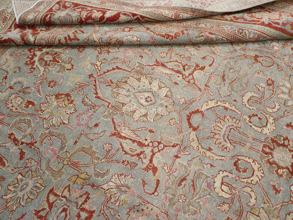 Antique Persian Malayer Room Size Carpet, No.31369 - Staging