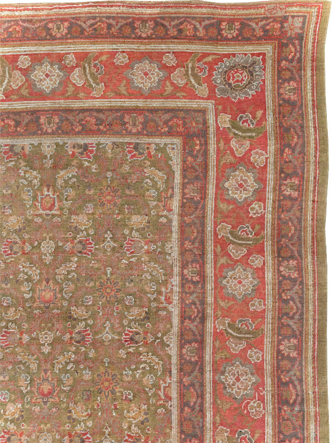 Antique Turkish Herekeh Large Carpet, No.31379 - Staging