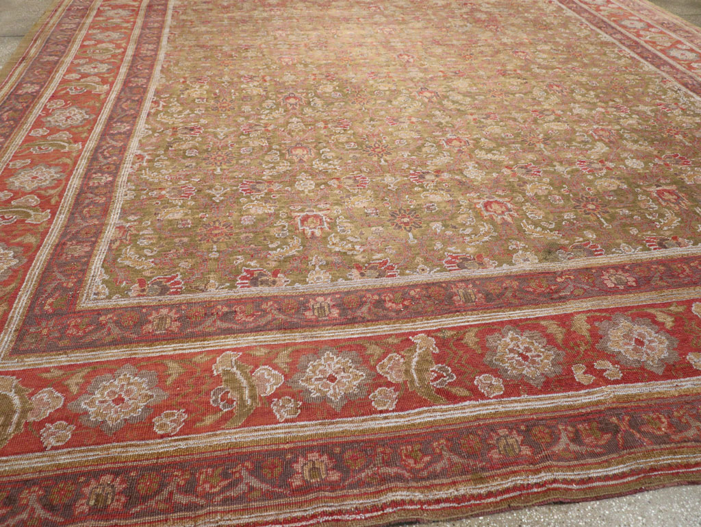 Antique Turkish Herekeh Large Carpet, No.31379 - Staging