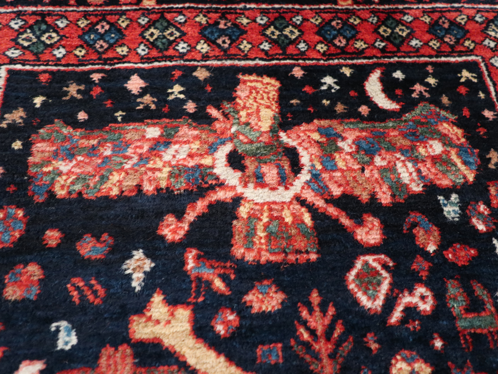 Persian Qashqai Pictorial Rug, No.31396 - Staging