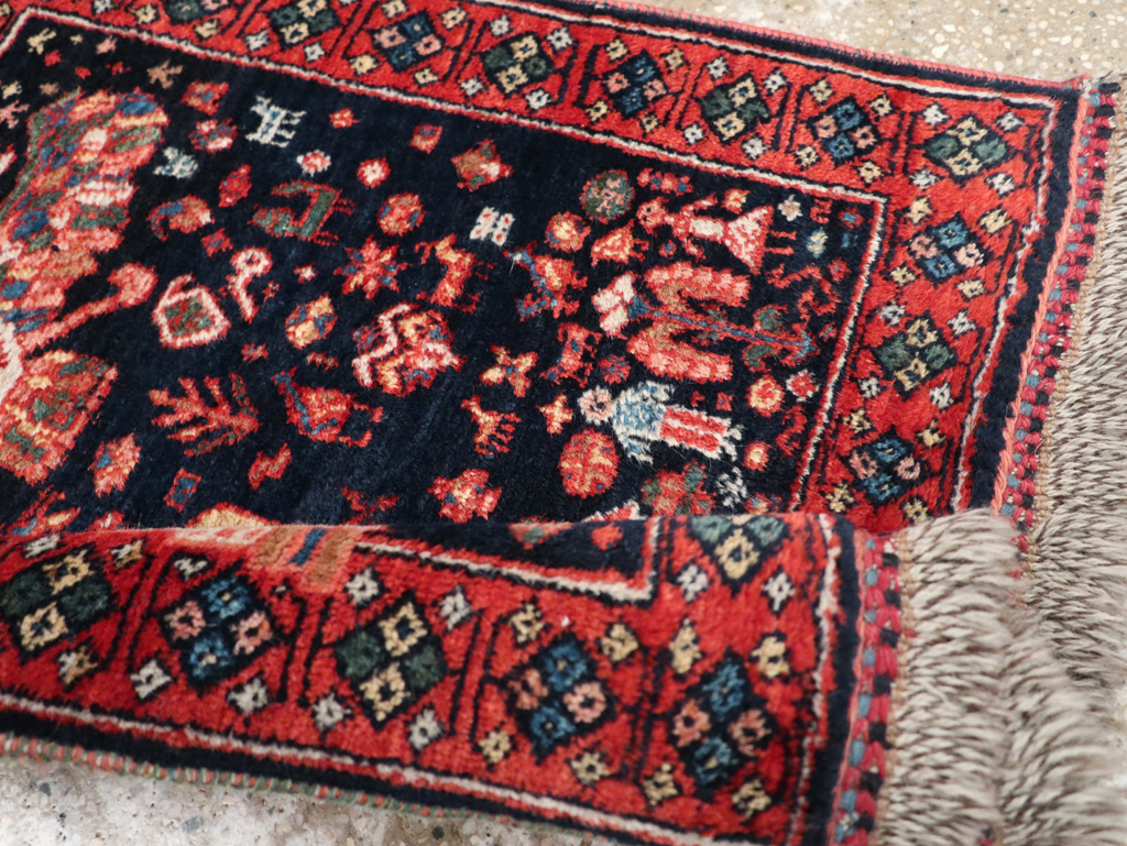 Persian Qashqai Pictorial Rug, No.31396 - Staging