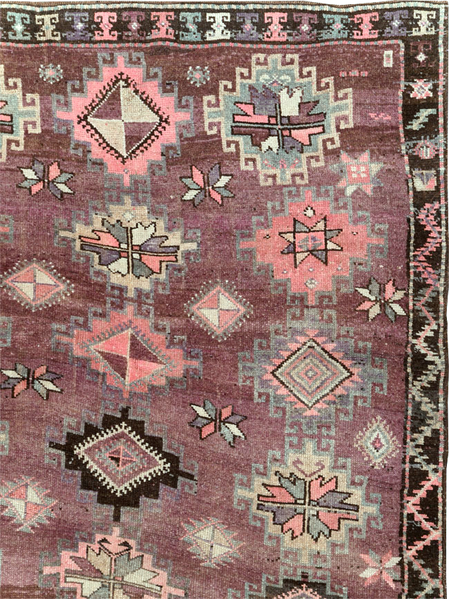 Vintage Turkish Anatolian Room Size Carpet, No.31399 - Staging