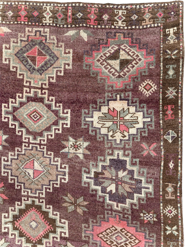 Vintage Turkish Anatolian Room Size Carpet, No.31399 - Staging