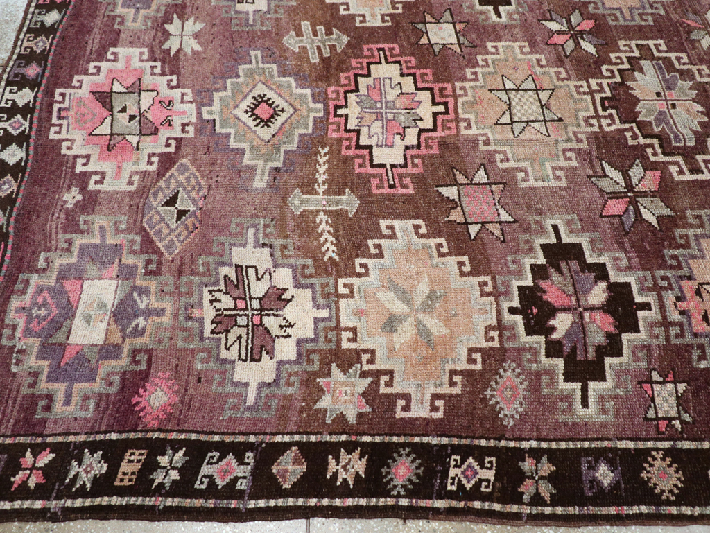 Vintage Turkish Anatolian Room Size Carpet, No.31399 - Staging