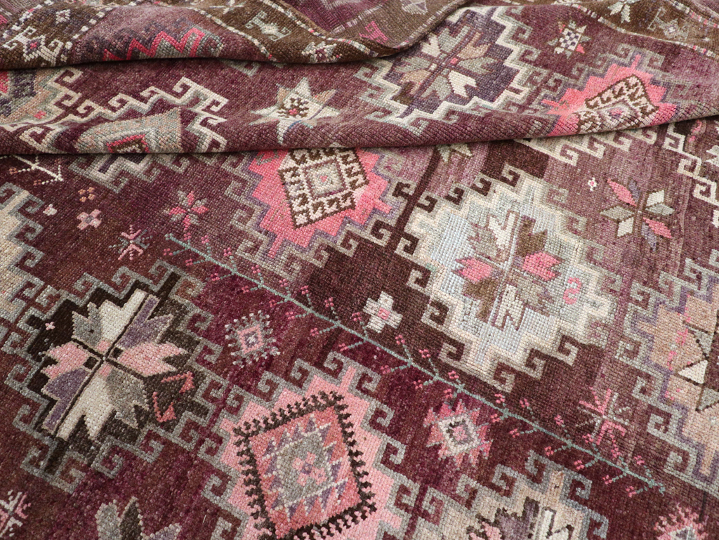 Vintage Turkish Anatolian Room Size Carpet, No.31399 - Staging