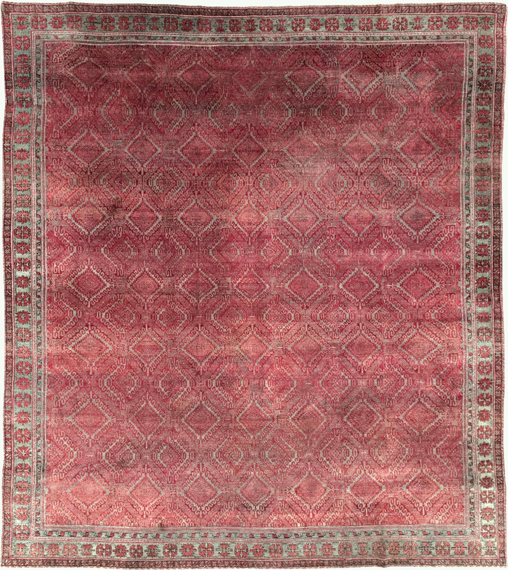 Antique Indian Agra Room Size Carpet, No.31403 - Staging