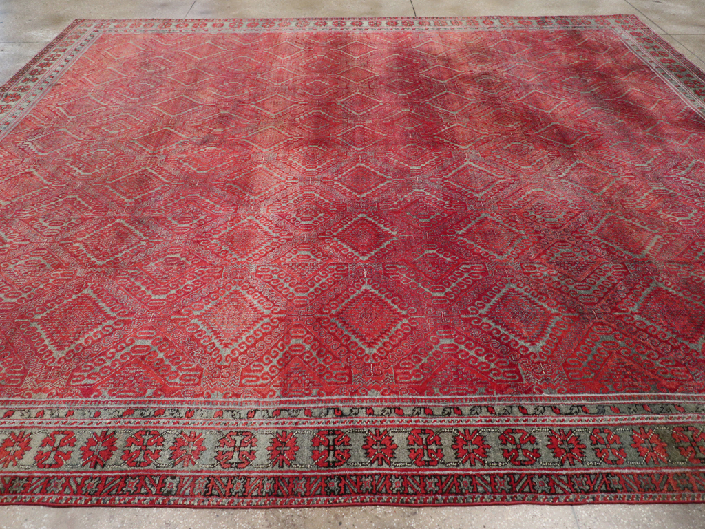 Antique Indian Agra Room Size Carpet, No.31403 - Staging
