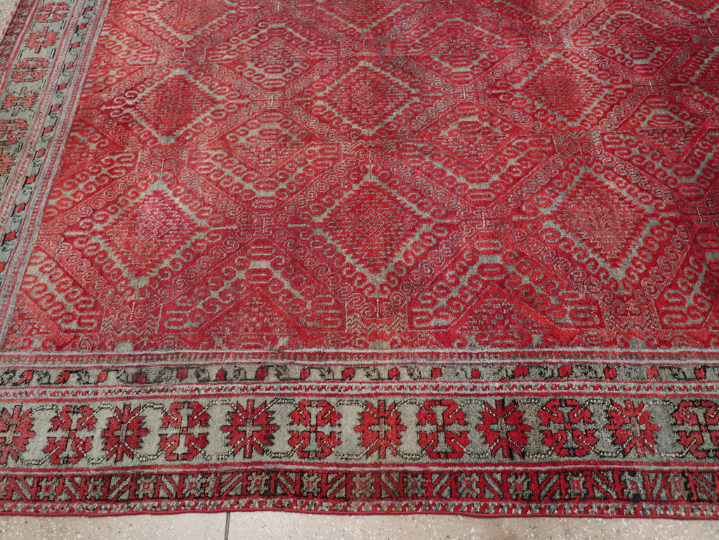 Antique Indian Agra Room Size Carpet, No.31403 - Staging