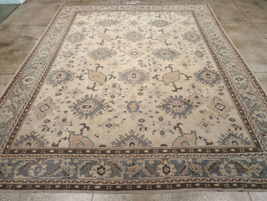 Antique Turkish Oushak Large Room Size Carpet, No.31405 - Staging