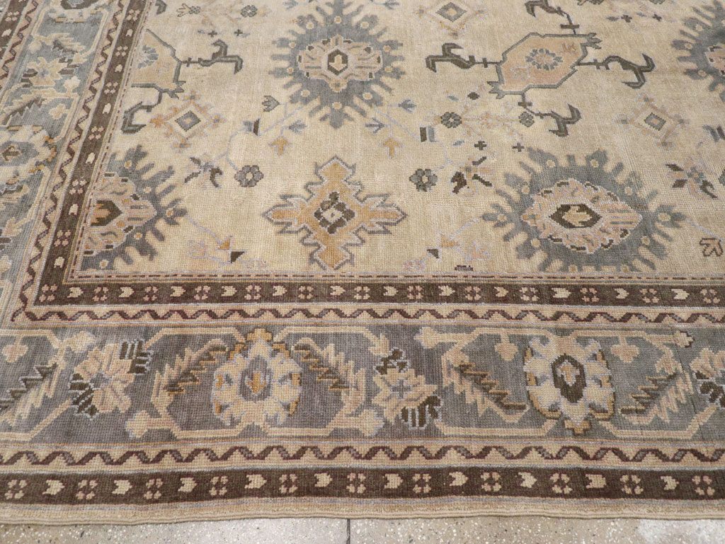 Antique Turkish Oushak Large Room Size Carpet, No.31405 - Staging
