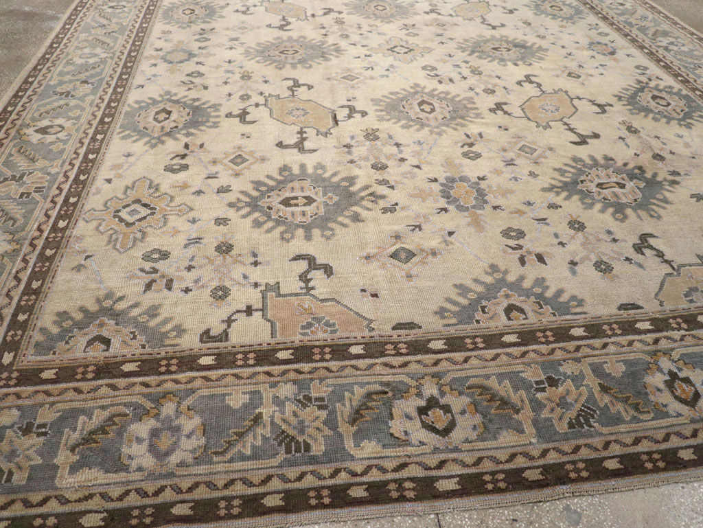 Antique Turkish Oushak Large Room Size Carpet, No.31405 - Staging