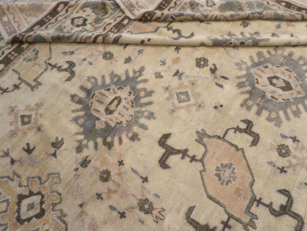 Antique Turkish Oushak Large Room Size Carpet, No.31405 - Staging