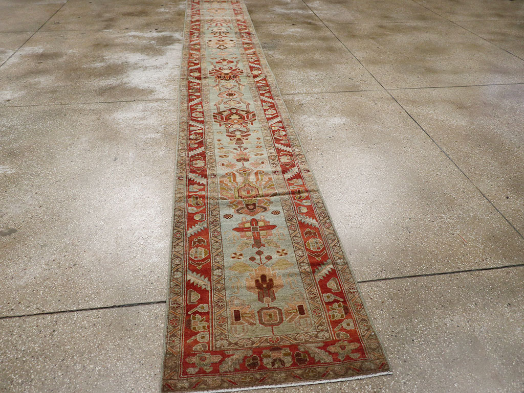 Antique Persian Bidjar Long Runner, No.31406 - Staging