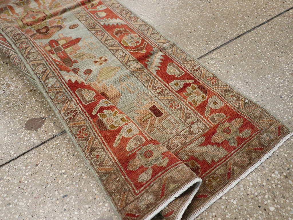 Antique Persian Bidjar Long Runner, No.31406 - Staging