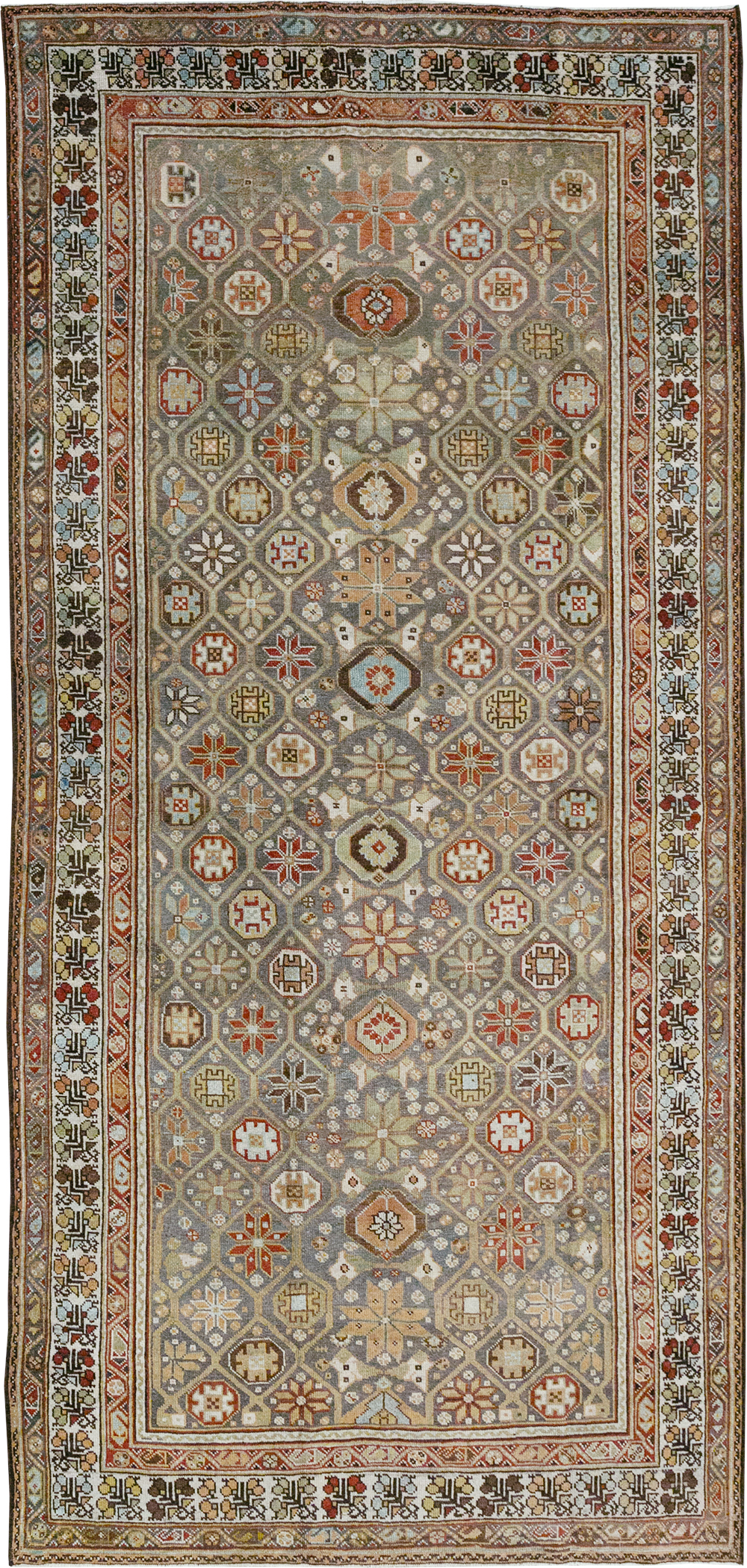 Antique Persian Kurd Gallery Rug, No.31411 - Staging