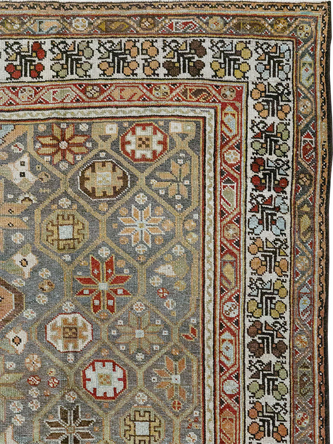 Antique Persian Kurd Gallery Rug, No.31411 - Staging