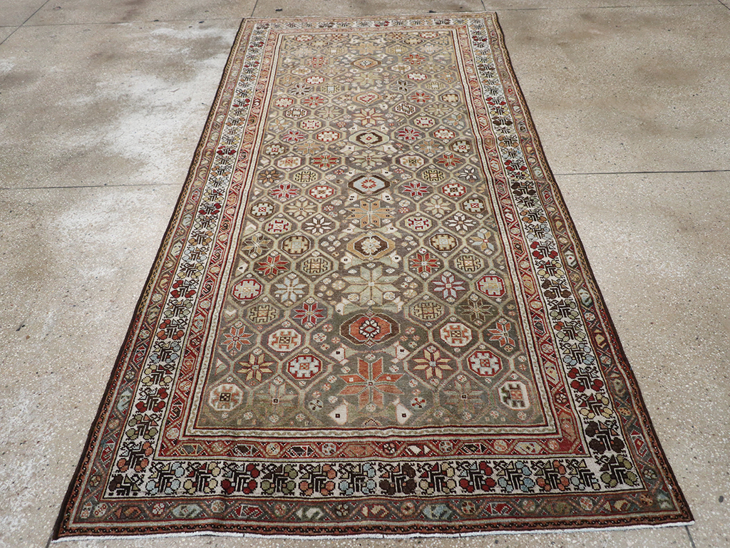 Antique Persian Kurd Gallery Rug, No.31411 - Staging
