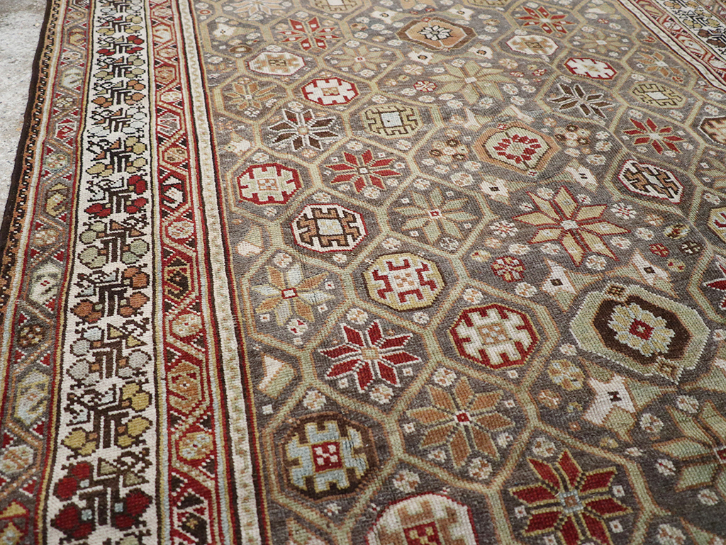 Antique Persian Kurd Gallery Rug, No.31411 - Staging