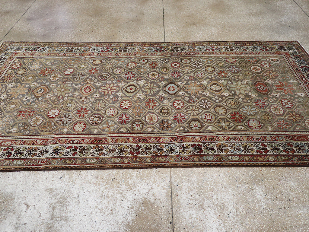 Antique Persian Kurd Gallery Rug, No.31411 - Staging
