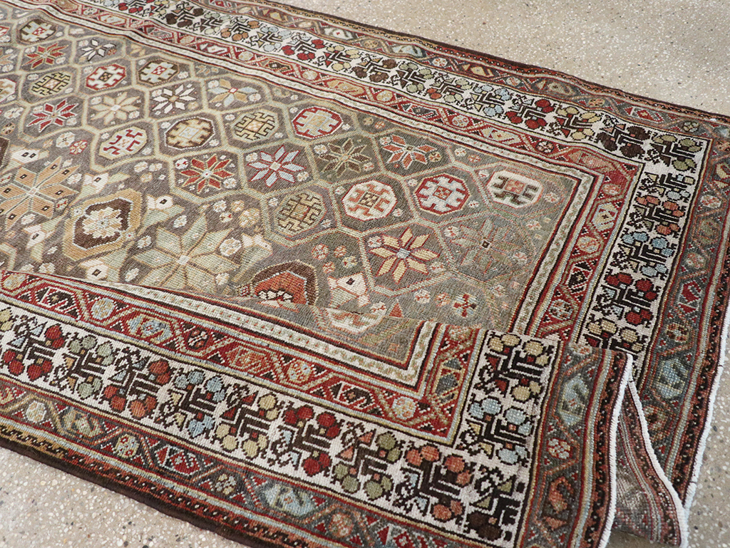 Antique Persian Kurd Gallery Rug, No.31411 - Staging